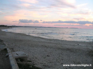 Spiaggia di Lido Conchiglie al tramonto